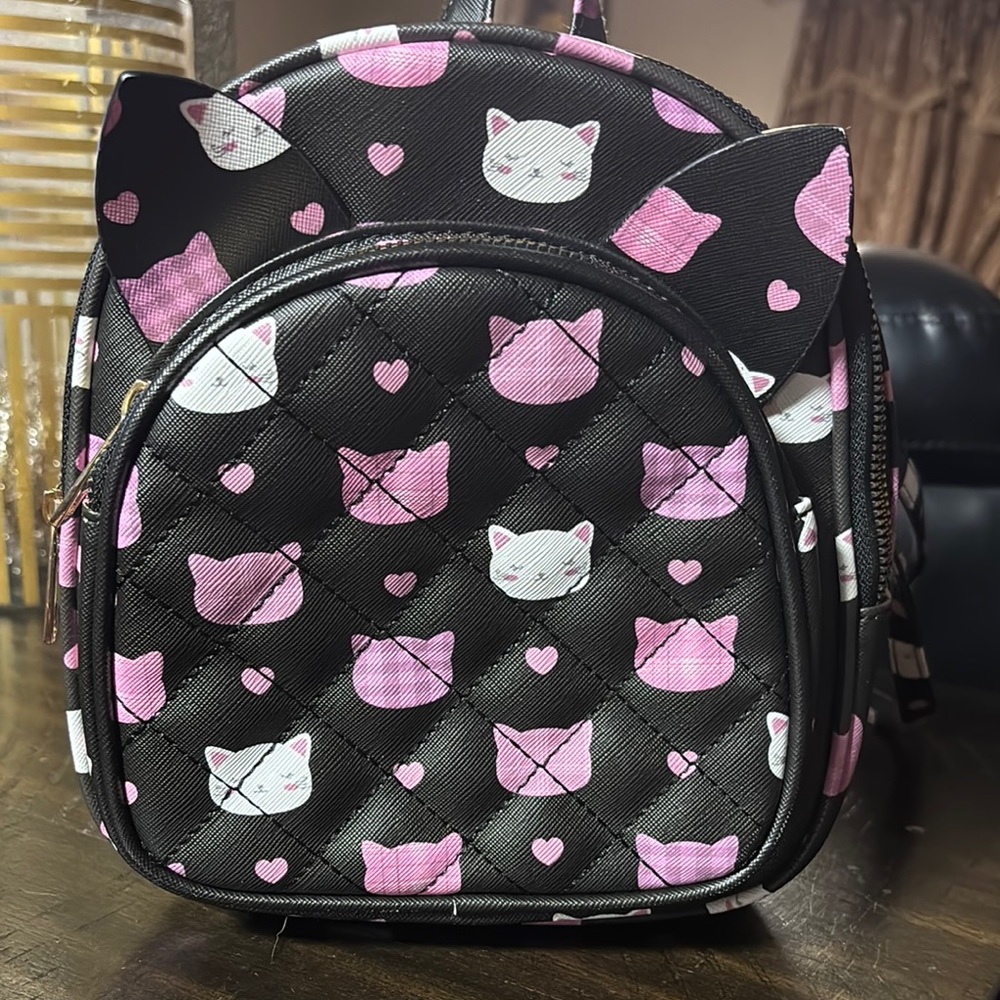 Cute Cat Print Mini Backpack Under One Sky